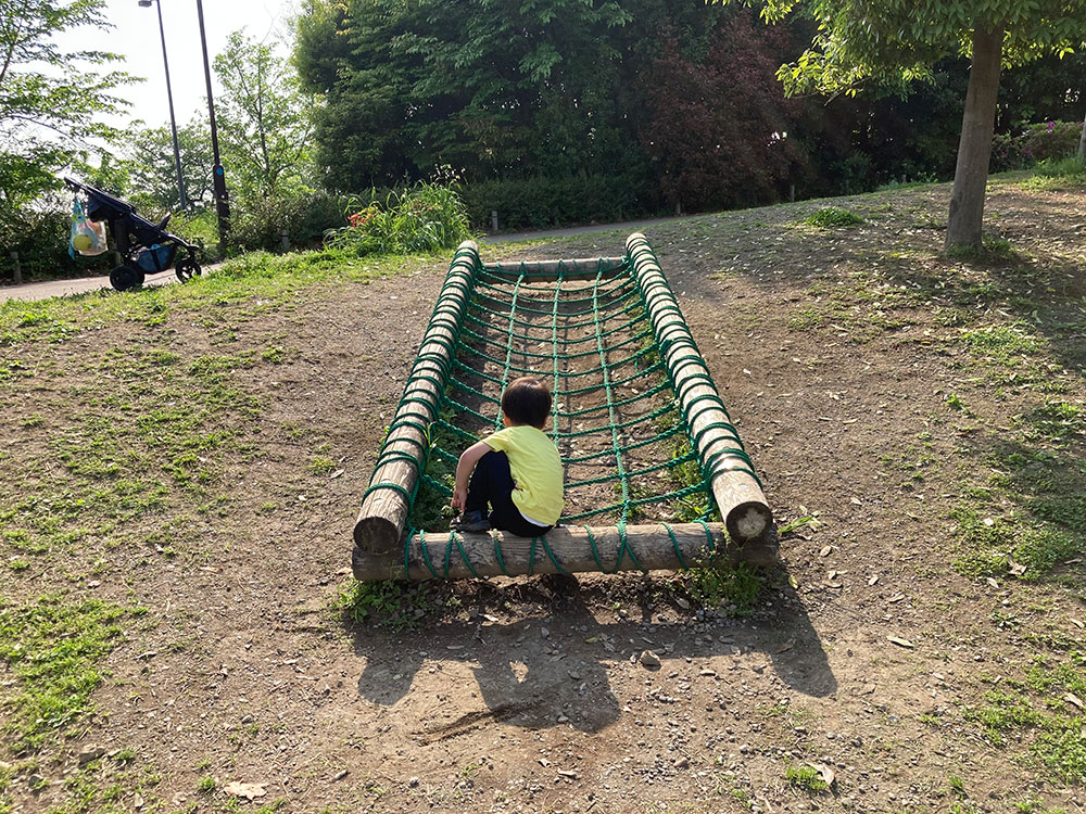 二子玉川公園の木製遊具