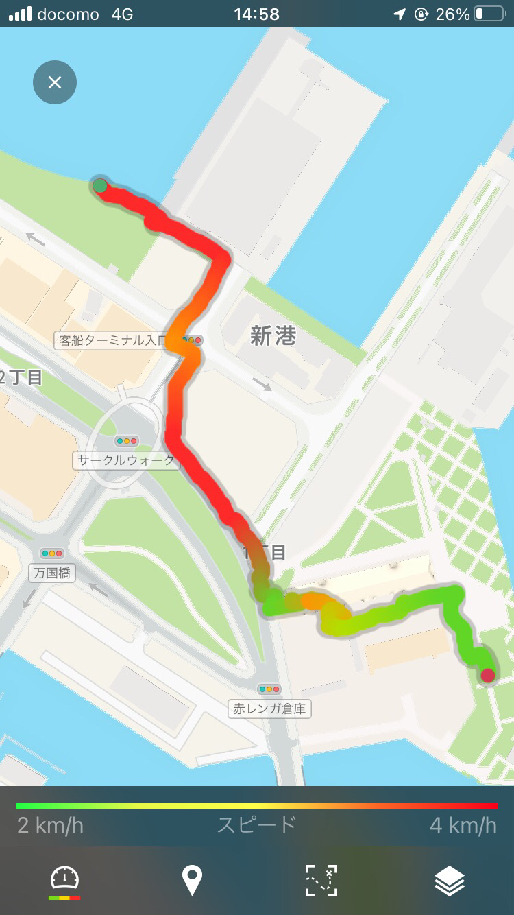 散歩ルート3：カップヌードルミュージアムパーク～赤レンガ倉庫_MAP